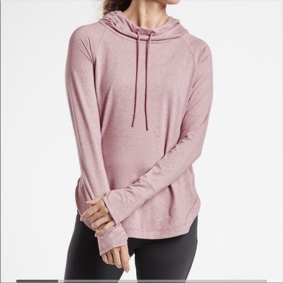 Athleta Tops - Athleta Uptempo Hoodie Sweatshirt Light Pink Size Medium Active Lounge Relaxed